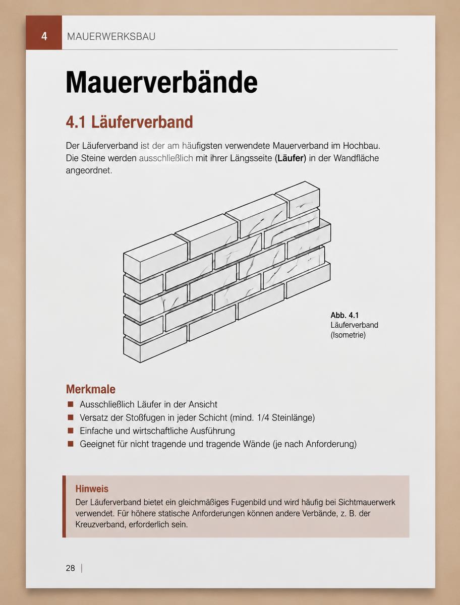 Mauerverbände – mit Zeichnung erklärt