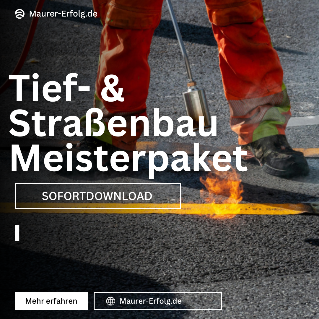 Tief- Straßenbau-Meisterpaket 2026/27 – Lern- & Prüfungspaket + App Zugang